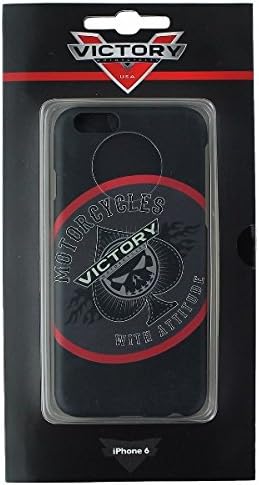Victory Motorcycles iPhone 6 Officially Licensed Cell Phone Ace Skull Case, Black/ Red, 02150