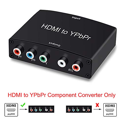 HDMI to Component,ZAMO HDMI to YPbPr Component RGB 1080p Video and R/L Audio Output Converter Adapter Supporting 1080p 2 Channels LPCM -Black - Thumbnail 6