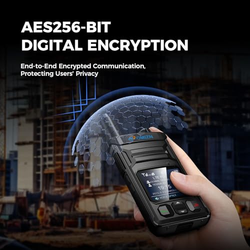 OMIZN-T6 Ultra-Delgado Global Walkie Talkie con Tarjeta SIM Alcance Ilimitado PoC Radios AES256 Carga Type-C IP64 2 Unidad