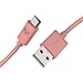 Micro USB Cable Android Charger - Wanshine [3.3 ft] Super-Durable Nylon-Braided Android Charging Cord for Samsung, Kindle, HTC, Nexus, LG, Sony, Xbox, PS4, Smartphones - Rose Gold