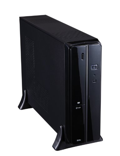 Xion mATX/ITX Slim USB 3.0 Desktop Case with 5-In-1 Card-Reader and 300 Watt Power Supply XON-720P_BK - Black