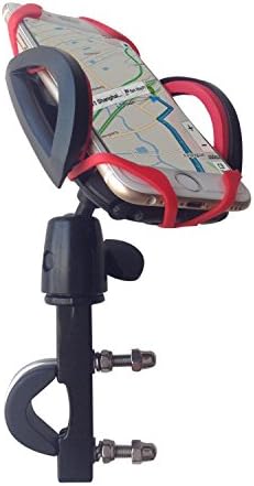 Timibis Phone Mount Holder Mounting Systems for Motorcycle / Motor Bike / Bicycle / Bike Handlebar Rail Mount