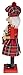 Clever Creations Red Scottish Drummer 15 Inch Traditional Wooden Nutcracker, Festive Christmas Décor for Shelves and Tables