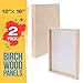 U.S. Art Supply Unfinished Cradled Wood Panels for Painting, 2 Pack of 12x16 inch - Gallery Birch Wooden Canvas Boards 1-1/2