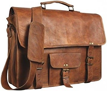 CraftShades Adults Leather Messenger Bag One Size Brown