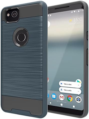 Google Pixel 2 Case, Onyxii Hybrid Dual Shockproof Layer Brushed Texture Slim Protector Cover for Google Pixel 2 - Navy