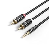 RCA Cable,AIFFECT 3.5mm Aux to 2 RCA Stereo Audio Adapter Cable, 6.6 Feet