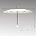 Outsunny 15' Outdoor Patio Market Double-Sided Umbrella - Cream White and Brown