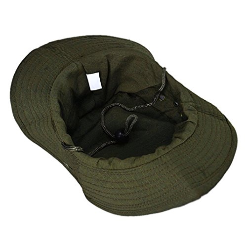 Boomboom Baseball Caps, Soft Bucket Hunting Fishing Outdoor Wide Cap Brim Military Boonie Hats (Army Green)