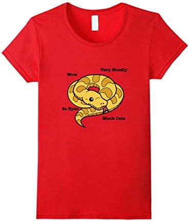 Womens Adorable Ball Python Snake Anatomy T-Shirt Small Red