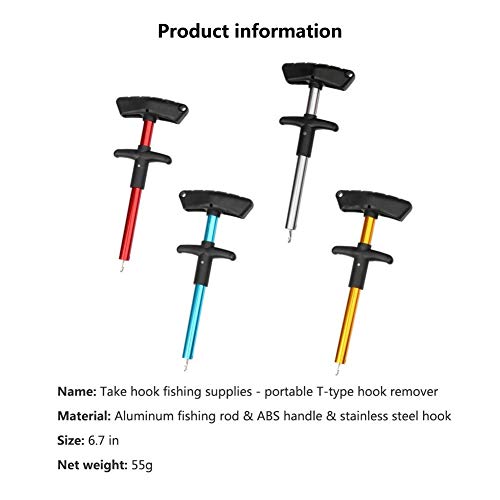 Booms Easy Fish Hook Remover-T-Type Portable Out Fish Hooks Extractor Tools Blue - Thumbnail 2