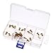 Hestya 28 Pieces M6 3D Printer Brass Extruder Nozzle Print Head for E3D Makerbot 0.2 mm, 0.3 mm, 0.4 mm, 0.5 mm, 0.6 mm, 0.8 mm, 1.0 mm with 8 Grids Storage Box