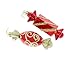 Sparkling Shimmering Christmas Holiday Glitter Wrapped Candy Treats Ornaments, Red & Gold, Medium, Set of 12, 4.5
