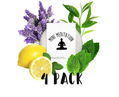 Organic Shampoo Bar 4-Pack | 7.2 oz | 6 month supply | All Natural Essential Oil Hair Bar Shampoo | 4 Scents: Lavender, Citrus, Tea Tree, and Peppermint | Free From Dyes, Sulfates, Harsh Chemicals