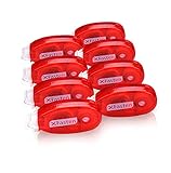 XFasten Double Sided Adhesive Tape Roller, 0.3-inch by 360-Inch, 8-Pack, Permanent Adhesive Dots Roller Applicator, Acid-Free and Archival Safe for Scrapbooks