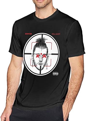 NOOFORMER Men's Print Eminem Killshot Logo T-Shirts Black