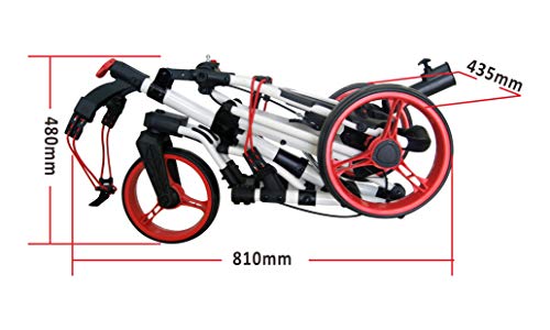 image for Qwik-Fold 360 Swivel 3 Wheel Push Pull Golf CART - 360* Rotating Front