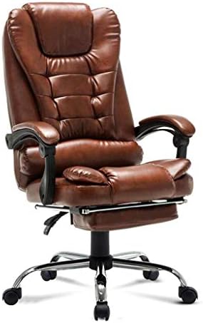 JYKOO Computer Chair Home Office Chair, Armchair, High Back Artificial Leather Executive Desk Task Computer Chair,Brown