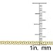 Kooljewelry 14k Yellow Gold Diamond Weave Curb Chain Anklet (2 mm, 10 inch)
