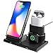 Wireless Charging Station,3 in 1 Fast Charger Phone Stand for iPhone X/XS/XR/XS Max/ 8 Plus,iWatch Charging Dock for 1/2/3/4 Airpod Charger Stand(Not Including Devices and iWatch Cable)