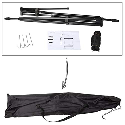 AJO Adjustable Foldable Portable Recreational Volleyball Badminton Tennis Net Set - Easy Setup Nylon Sports Net with Poles,for Indoor or Outdoor Court,Beach,Backyard (16.5 FT)