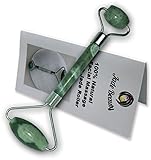 Jade Facial Roller (Chi Roller) – 100% Natural Jade Stone Roller for Premium Anti Aging Therapy, Double Neck Healing and Slimming Massager (Jade)