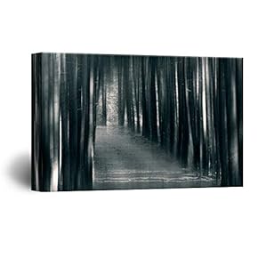 Canvas Wall Art Haunted Creepy Print Gallery Wrap Modern Home Decoration Ready to Hang - 12x18 inches