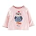 Coralup Little Girls Cotton T-Shirt(Owl,18M-7T)