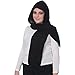 ABC Scarf Unisex-Adult Fleece Hooded Scarf, Warm and Comfortable, Fits Most, Black, One Size