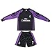 2016/2017 REAL MADRID #7 RONALDO KIDS AWAY BLACK LONG SLEEVE SOCCER JERSEY & SHORTS YOUTH SIZES