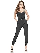 Guess Women's Sleeveless Hendrix Bustier Jumpsuit, Jet Black a, L