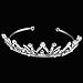Santfe Bridal Wedding Prom Rhinestone Crystal Crown Hairband Headband Tiara Hair Jewelry for Womens Girls (Silver)