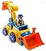 WolVol 3-in-1 Construction Bulldozer Dump Excavator Take-A-Part Truck Toy with Drill and Tools, Lights and Music, Bump and Go Action
