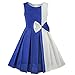Sunny Fashion Girls Dress Color Block Contrast Bow Tie Everyday Party Size 4-14
