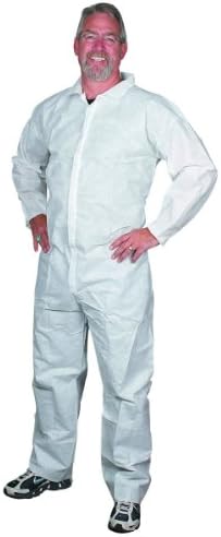 Disposable White Coveralls Polypro Elastic Size L Painters Overalls Case/25 Wholesale Great Quality Heavy Duty