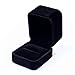 LILY TREACY Deluxe Black Velvet Ring Box Engagement,Weddings, Pocket Size, Easy Hide Away, Gift, Holidays