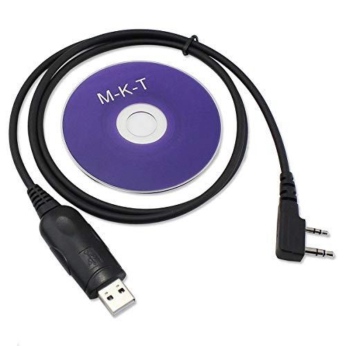 abcGoodefg USB Programming Cable for Baofeng Kenwood Two Way Radio UV-5R BF-888S H-777 BF-F8+ with Driver CD