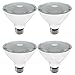 SleekLighting Par30 Short Neck LED 11 Watt Dimmable Wide Flood Light Bulb(40°), Soft White (3000K), 800 Lumens, E26 Medium Base, 75 Watt Equivalent, Energy Star & UL listed wet location Pack of 4