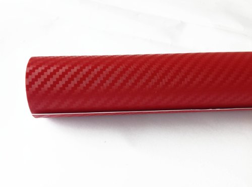 [Taro Works] 3d Carbon Fiber Vinyl Flex Wrap Red 60"x12" 152cmx30cm