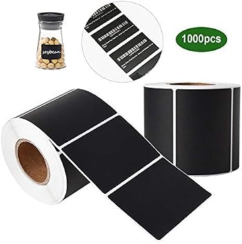 1000 Blatt Tafel Aufkleber Etiketten Selbstklebend Sticker Schwarz