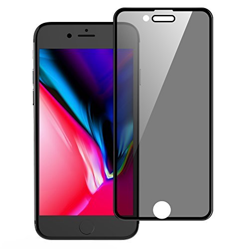 Universal iPhone 8, 7, 6/6s Privacy Screen Protector, WEBELI Anti Spy Anti-Glare [4D Full Coverage] Tempered Glass for iPhone 8/7/6/6s 4.7" (Black)