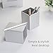 Vaydeer Metal Pencil Pen Holder Desk Aluminum Supplies Organizer and Cup Storage Stationary Sturdy 3.1×3.1×3.9inch,Silver