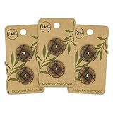 Dritz Round, 23mm, Medium Brown, 6 Recycled