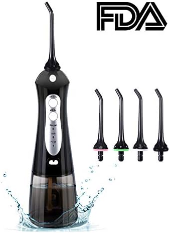 Cordless Water Flosser,Portable & Rechargeable IPX7 Waterproof Dental Flosser with 3 Modes, Hydro Floss Oral Irrigator with Cleanable Water Tank for Home and Travel, Braces & Bridges Care