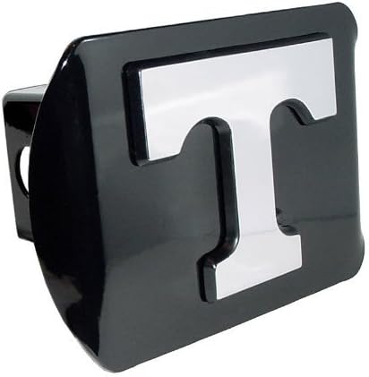 Tennessee Volunteers Black Metal Trailer Hitch Cover with Chrome Metal Logo by MVP Accessories