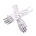 TBNA Bridal Long Satin White Gloves Elbow Length Gloves for Women