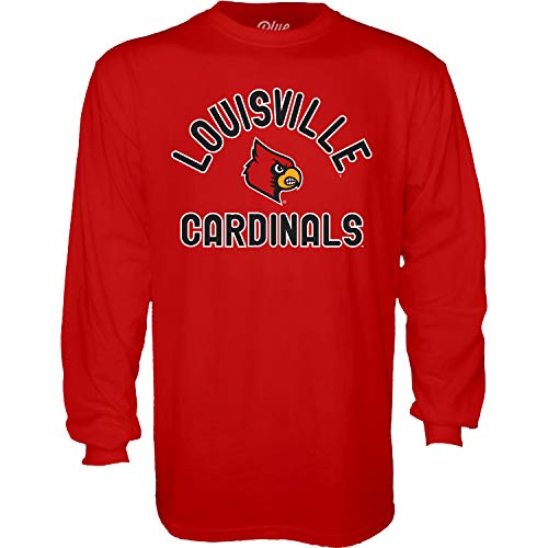 Blue 84 Men's Louisville Cardinals Long Sleeve T Shirt Line Up Team Color, Loui…