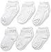 Luvable Friends Unisex Baby Newborn and Baby Socks Set, White, 12-24 Months