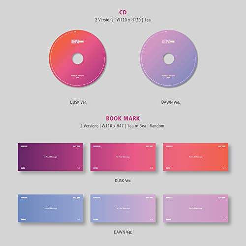 Enhypen Enhypen Debut Album Border Day One Dawn Ver Cd Photobook Clear Story Cover Book Mark Post Cards Photo Cards Official Poster Free Gift Amazon Com Music