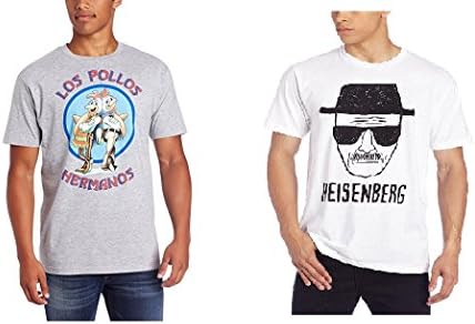 Breaking Bad T-Shirt Bundle: One Heisenberg tee and one Los Pollos Hermanos tee